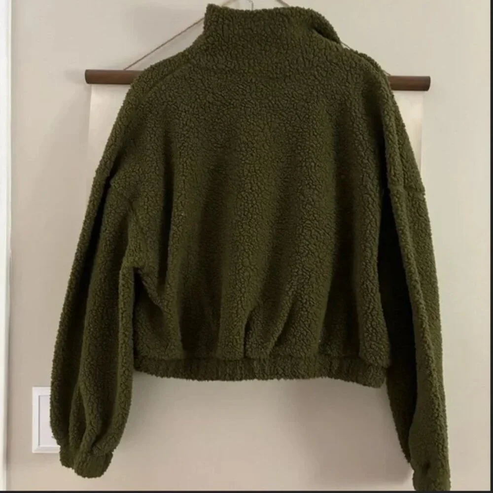 Old Navy Green Teddy Coat - Picture 3 of 3
